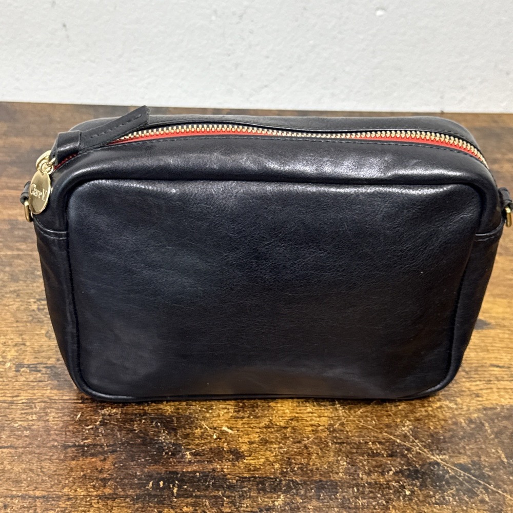 Clare V Midi Sac Black Leather Crossbody Bag – New No Tags – No Strap